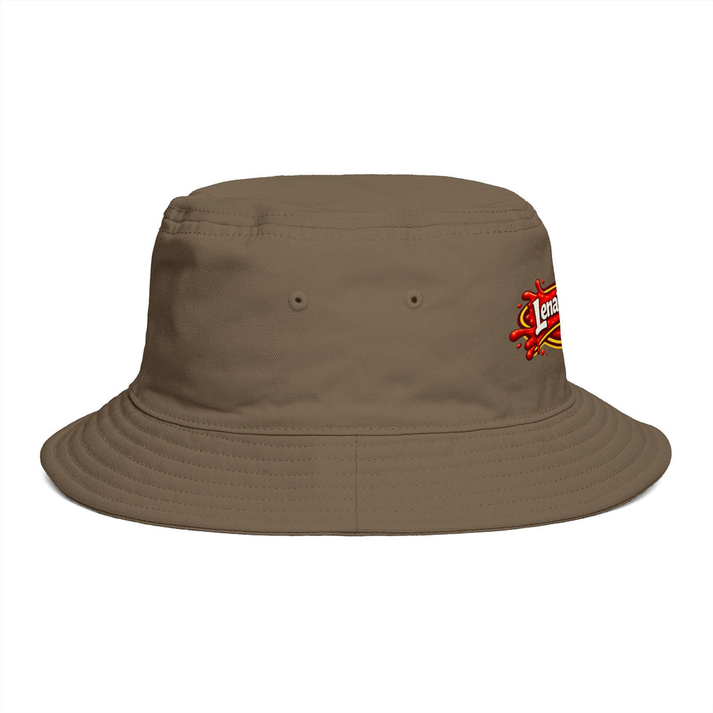 Lena's Wieners Embroidered Bucket Hat — Retro Hot Dog Logo Cap