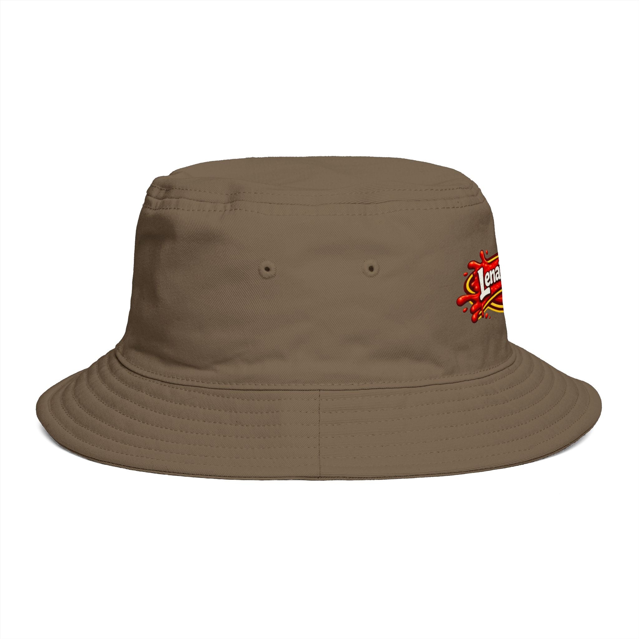 Lena's Wieners Embroidered Bucket Hat — Retro Hot Dog Logo Cap