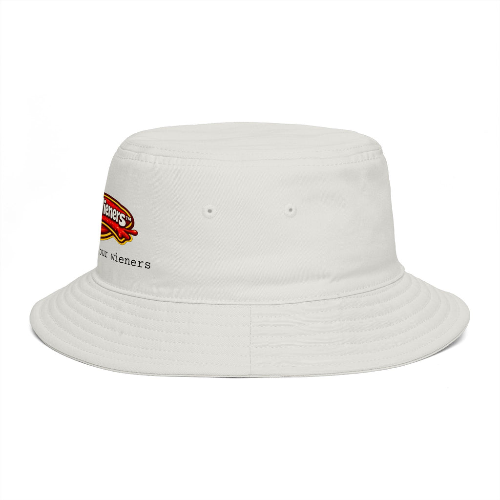 Nobody Beats Lena's Wieners Embroidered Bucket Hat — Retro Hot Dog Logo Cap