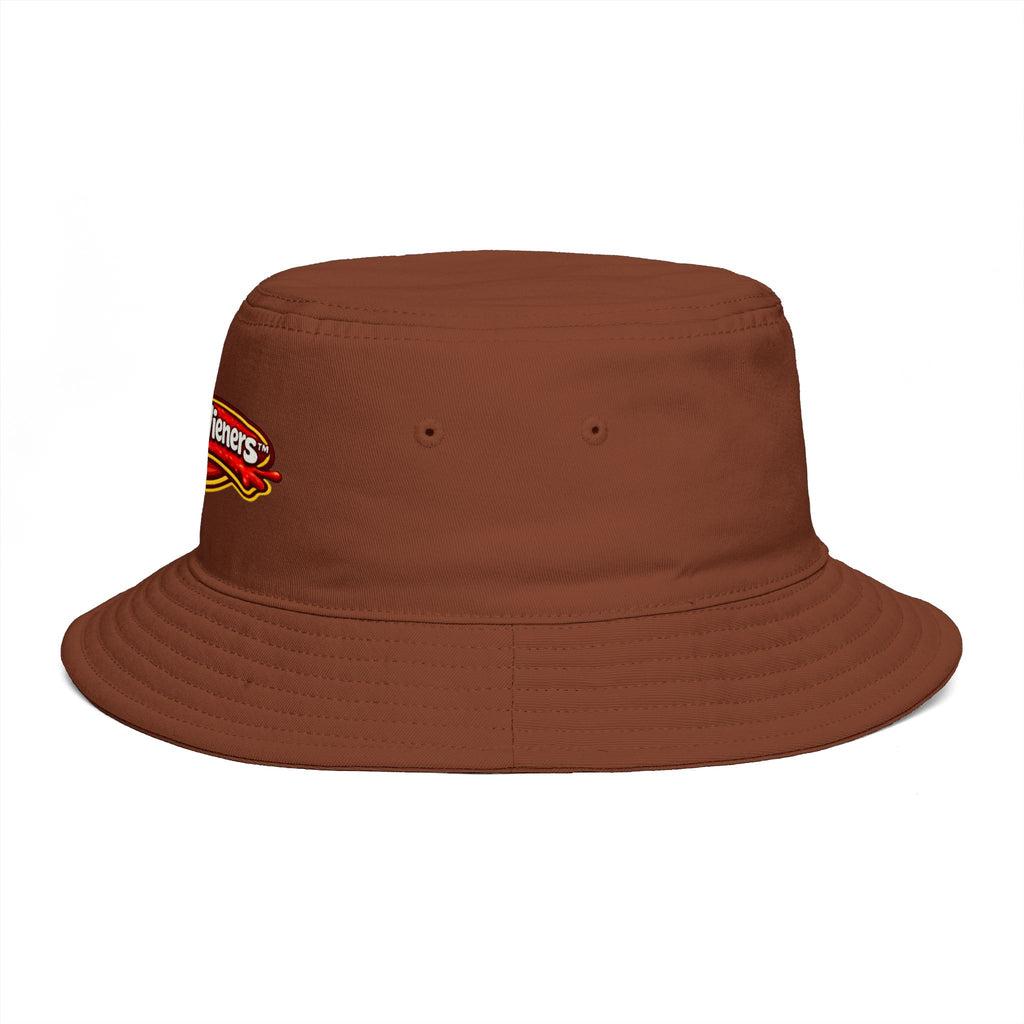 Lena's Wieners Embroidered Bucket Hat — Retro Hot Dog Logo Cap
