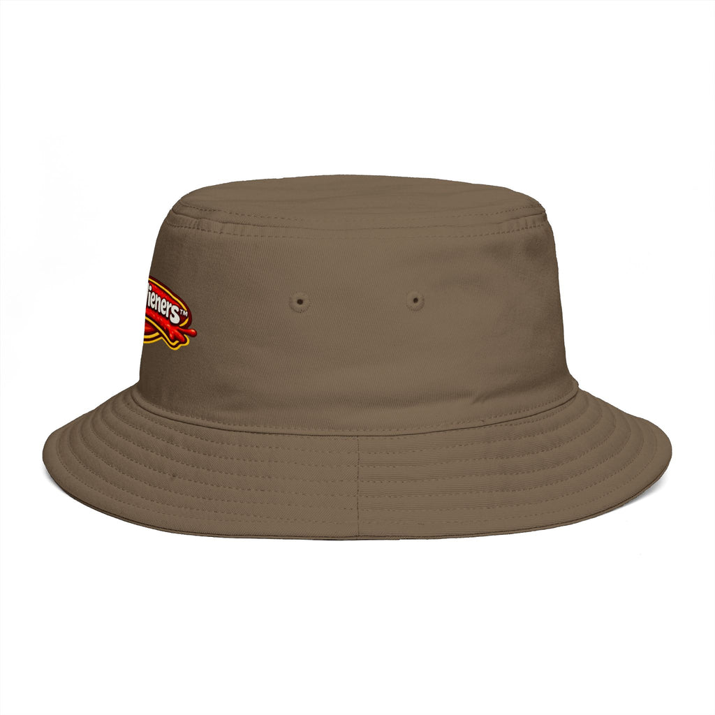 Lena's Wieners Embroidered Bucket Hat — Retro Hot Dog Logo Cap
