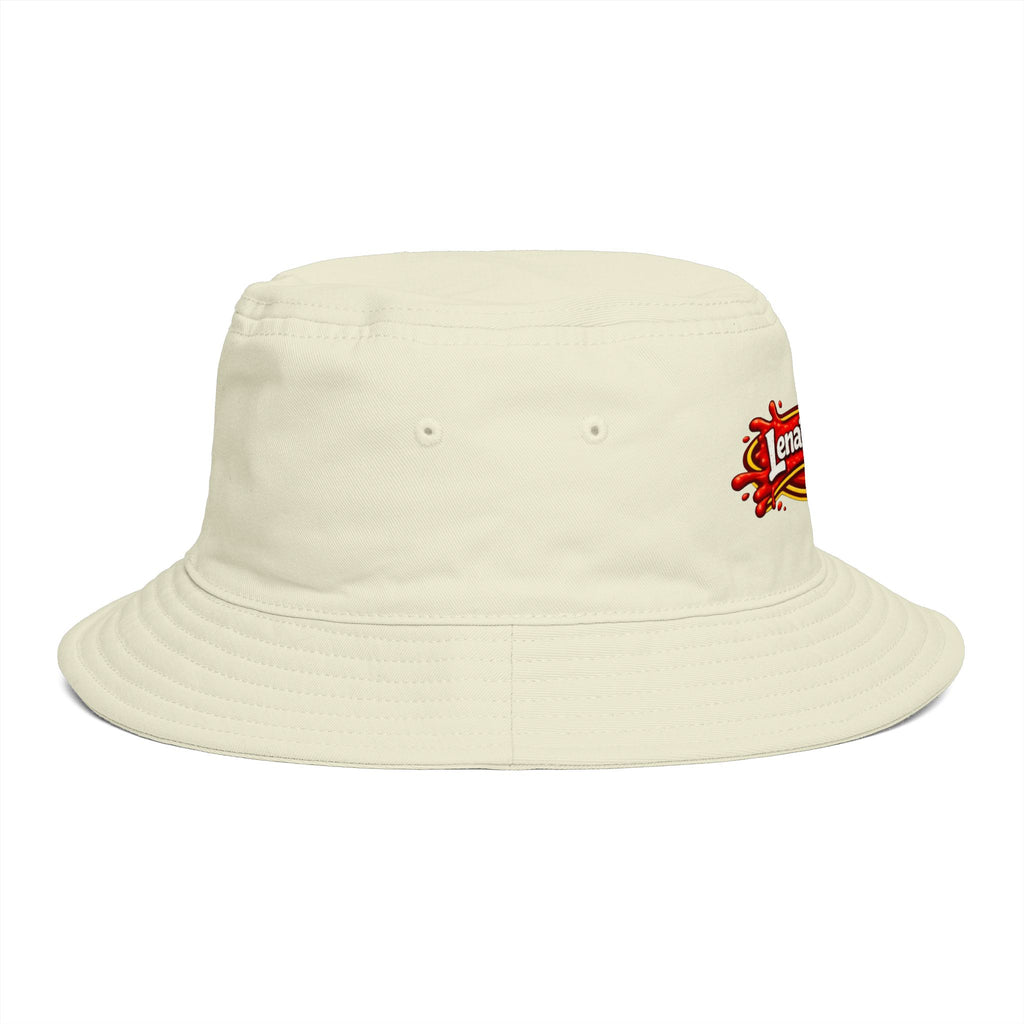 Lena's Wieners Embroidered Bucket Hat — Retro Hot Dog Logo Cap