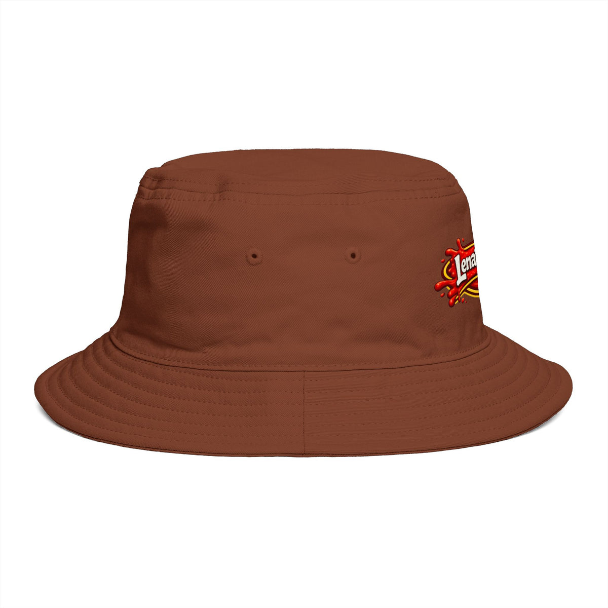 Lena's Wieners Embroidered Bucket Hat — Retro Hot Dog Logo Cap