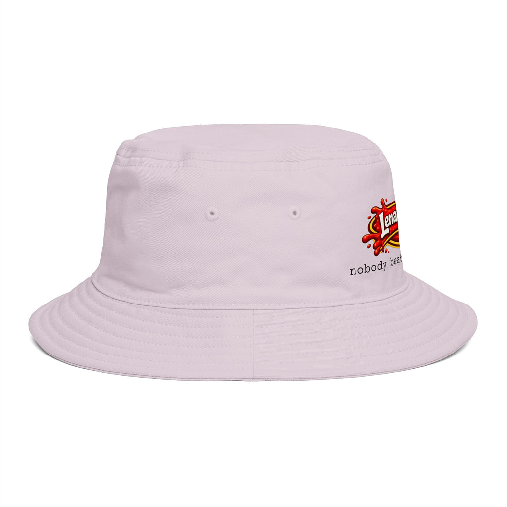 Nobody Beats Lena's Wieners Embroidered Bucket Hat — Retro Hot Dog Logo Cap