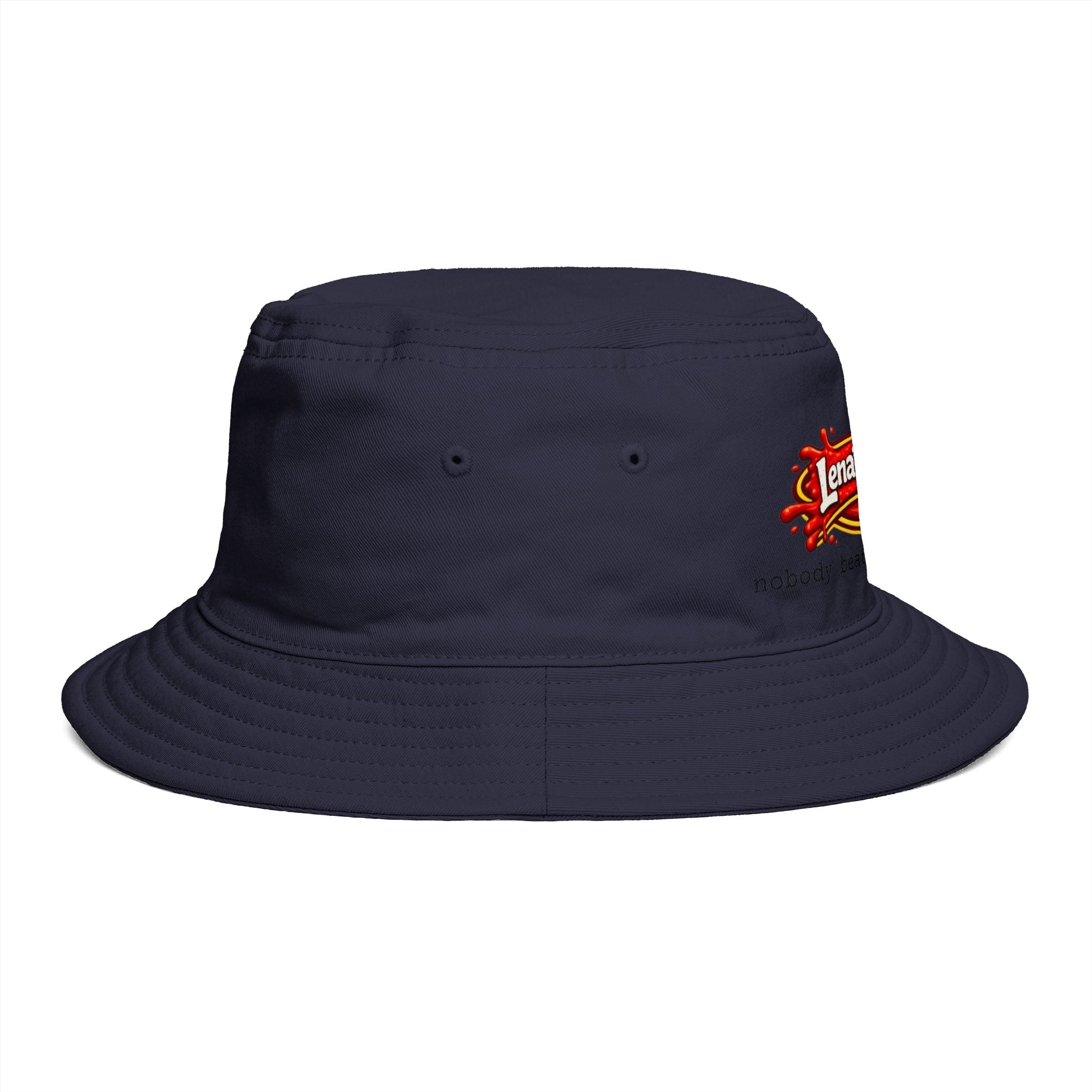 Nobody Beats Lena's Wieners Embroidered Bucket Hat — Retro Hot Dog Logo Cap