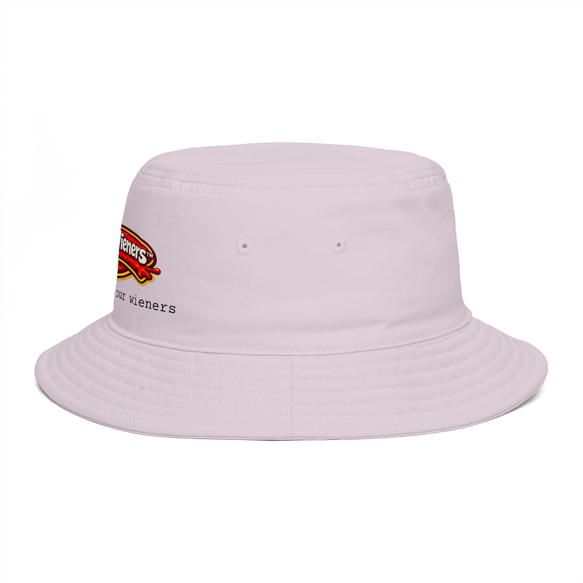 Nobody Beats Lena's Wieners Embroidered Bucket Hat — Retro Hot Dog Logo Cap